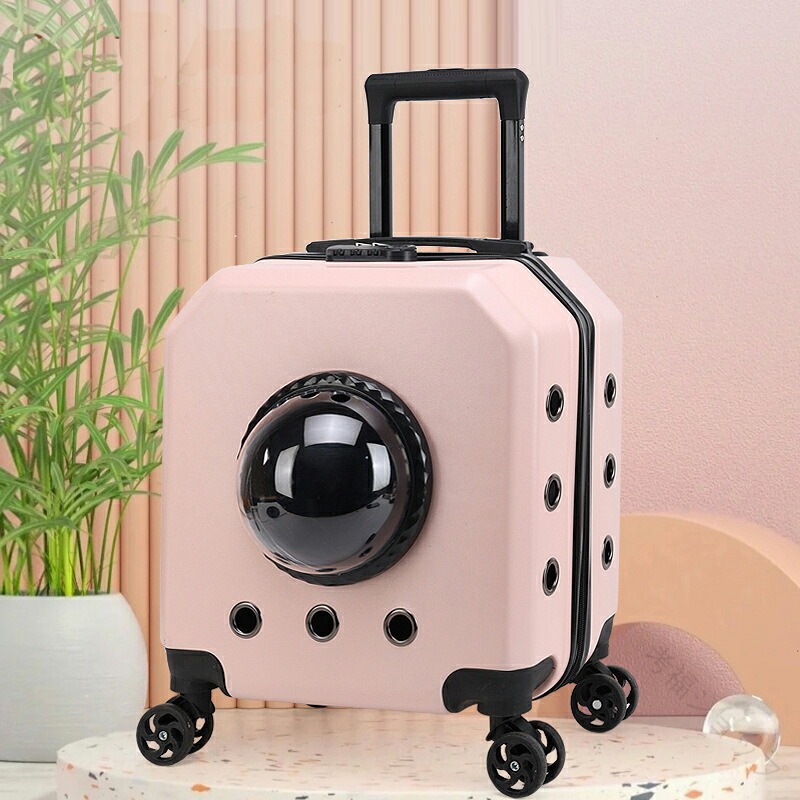 ペット用エアラインキャリーケース 通気性抜群 多機能犬用トランク 外出用猫用スーツケース おしゃれで軽量なペットトランク 持ち運び便利なキャリーケース