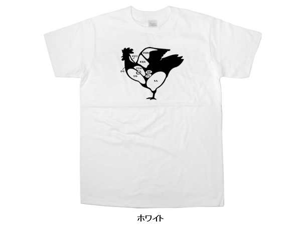 楽天市場 Koufukuya 鶏肉部位イラストtシャツ 男女兼用 オールシーズン 綿100 全4色 140cm 160cm S Xl お肉の部位シリーズ Am64 送料込 送料無料 おもしろtシャツ プレゼント幸服屋