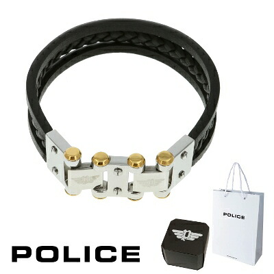 ブレスレット ポリス POLICE HINGED ヒンジ GB2211622 ブレスレット ステンレス 316L サージカルステンレス レザー シルバー ブラック ゴールド メンズ カタログ 掲載 男性 ギフト プレゼント 誕生日 クリスマス お祝い 新品 正規品