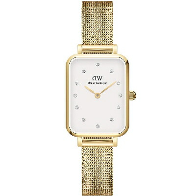 腕時計 ダニエル ウェリントン 20mm Daniel Wellington DW QUADRO LUMINE PRESSED EVERGOLD クアドロ ルミネ プレスト エバゴールド DW00100599 ステンレス ゴールド ホワイト レディース 女性 ギフト プレゼント 新品 送料無料
