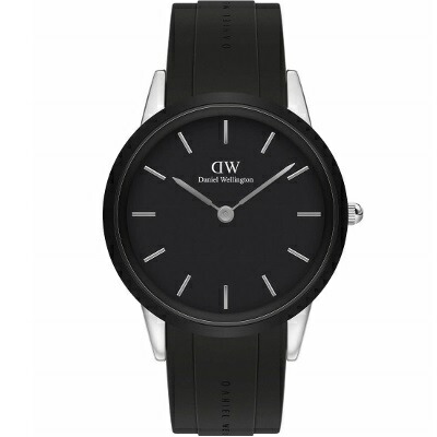腕時計 ダニエル ウェリントン 44mm Daniel Wellington DW ICONIC MOTION アイコニック モーション DW00100612 メンズ ステンレス ラバー ベルト ブラック シルバー 男性 ギフト プレゼント おすすめ 誕生日 クリスマス バレンタイン お祝い 新品 送料無料
