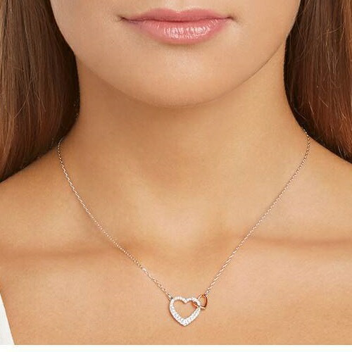 kogasho: SWAROVSKI Swarovski Heart Necklace ladies Dear Small 5156815 CRY MIX NECKLACE | Rakuten 