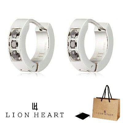 ピアス ライオンハート LION HEART 2点セット 両耳用 フープ ピアス LHMP004 LHMP004NS ステンレス 316L サージカルステンレス キュービックジルコニア メンズ レディース ユニセックス シルバー 男性 女性 ギフト プレゼント 誕生日 お祝い 新品 送料無料 正規品 7,920円