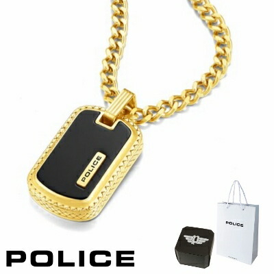 ネックレス ポリス POLICE TALLY タリー GN0034502 ペンダント ネックレス ステンレス 316L サージカルステンレス プレート ゴールド ブラック メンズ 芸能人 着用 モデル カタログ 掲載 男性 ギフト プレゼント 新品 正規品