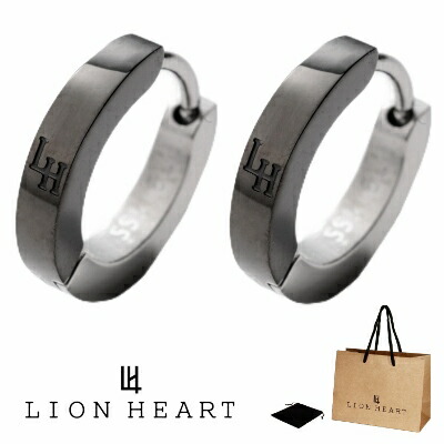 ピアス 百獣の王ハート型 LION HEART 2点仕掛ける 両耳用 フープ ピアス LHMP006 LHMP006NBS ステンレス鋼 316L サージカルステンレス メンズ レディース ユニ一発やる 火器メタ しろがね色 成人男性 お上さん 差し上げ物 差し上げ物 生まれ落ちる日 儀式用 新品 貨物輸送無料 置き目品