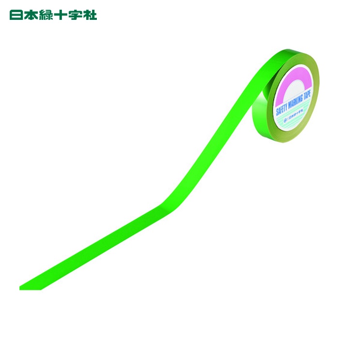 日本緑十字社 かばい立て磁気テープ(生産ライン磁気テープ) 緑 GTH-251G 25粍幅×100m 再はく離手合い (1巻) 149012