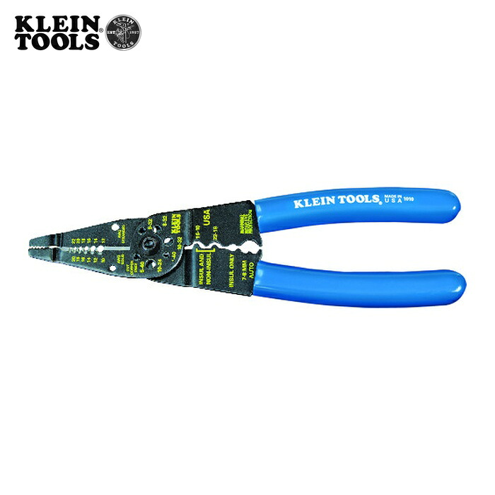 KLEIN TOOLS 1010 ワイヤーストリッパー 210mm(ロングノーズ・多機能型) (1丁)