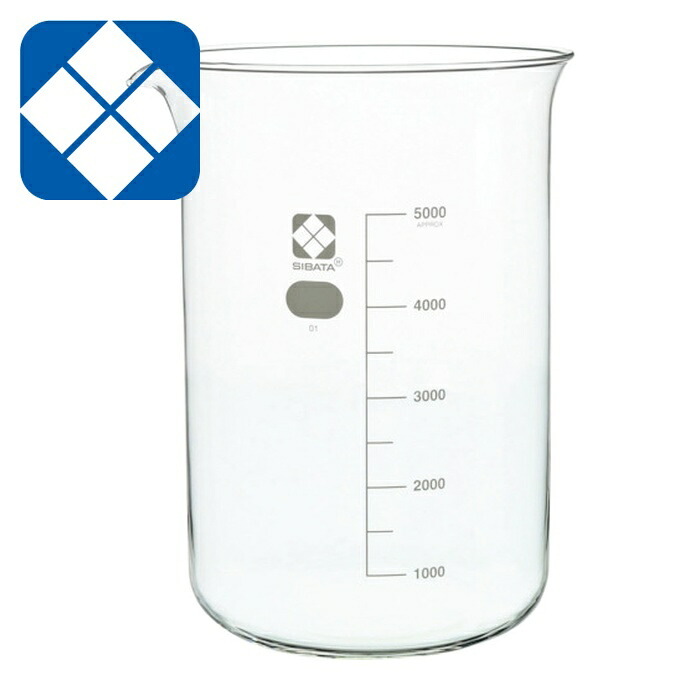 SIBATA 柴田科学 010020-5000 ビーカー 目安目盛付 5000mL (1個)