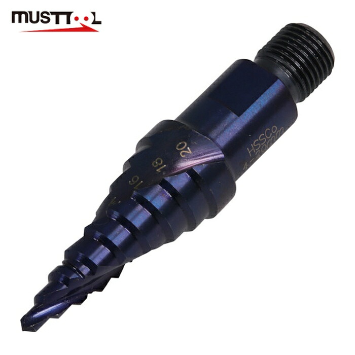 MUST TOOL マストツール 19869 スパイラルステップドリル Φ4-20mm(9段) IM-STB420 (1本)
