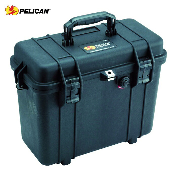 ペリカン PELICAN 1430-000-110 ミディアムケース 1430 黒 417×221×334 (1個)|工具ランドこだわり館
