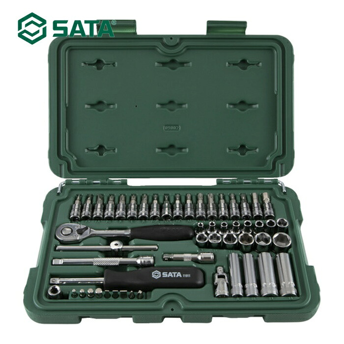 SATA 9002 1/4 DRソケットレンチセット(6角タイプ) (1S)