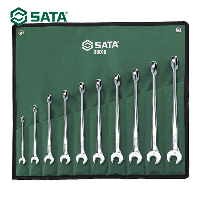 SATA 8016 X-BEAM コンビネーションラチェットレンチセット(10点) (1S)