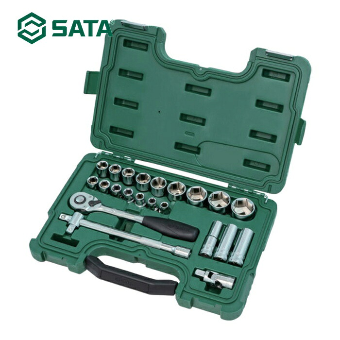 SATA 9005 6角ソケット鍵仕掛ける 差込角12.7粍 (23点) (1S)