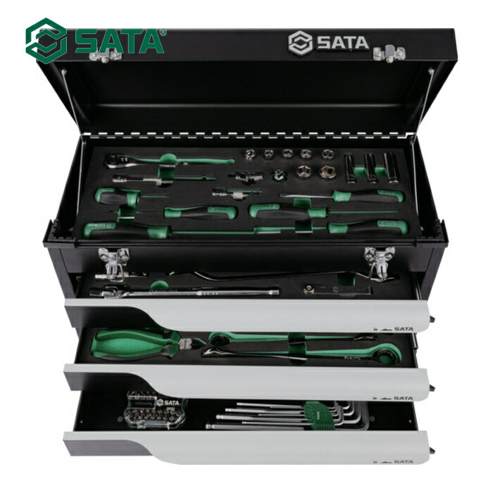 SATA 109562 手道具仕掛ける(チェストタイプ)差込角9.5粍(82点) (1S)