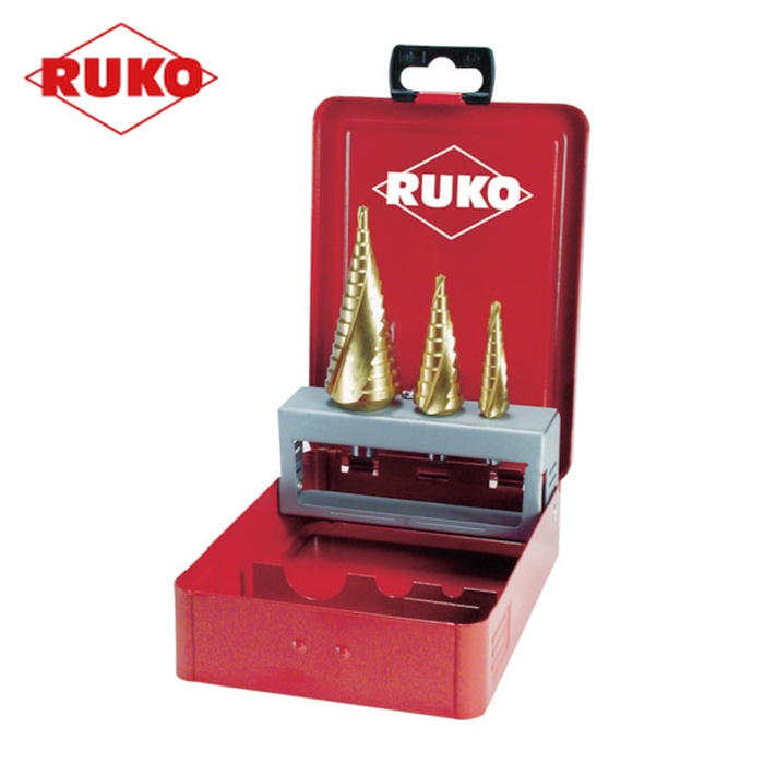 RUKO 101026T 2枚刃スパイラルステップドリルセット 3本組 チタン (1S)｜工具ランドこだわり館