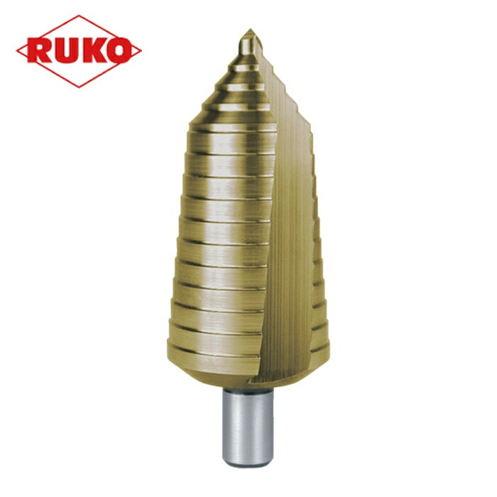 RUKO 101097T 2枚刃スパイラルステップドリル 40mm チタン (1本)