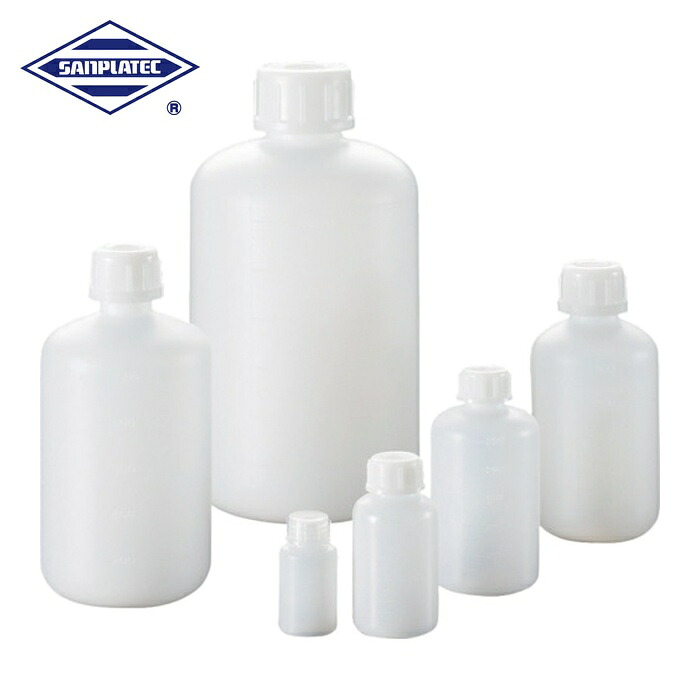 サンプラテック 02065C PE細口瓶 1L (50本入) (1箱)