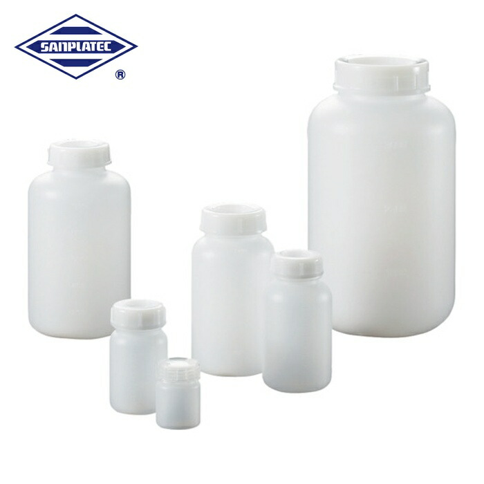 サンプラテック 02084C PE広口瓶 250mL (100本入) (1箱)