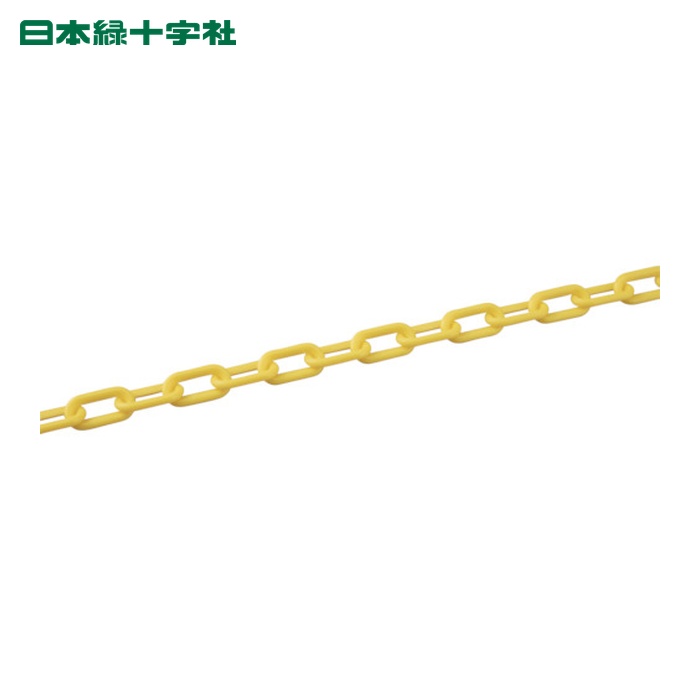 日本緑十字社 プラスチックチェーン 黄 PT-830Y 長さ30m 線径8mmΦ ポリエチレン (1巻) 284022