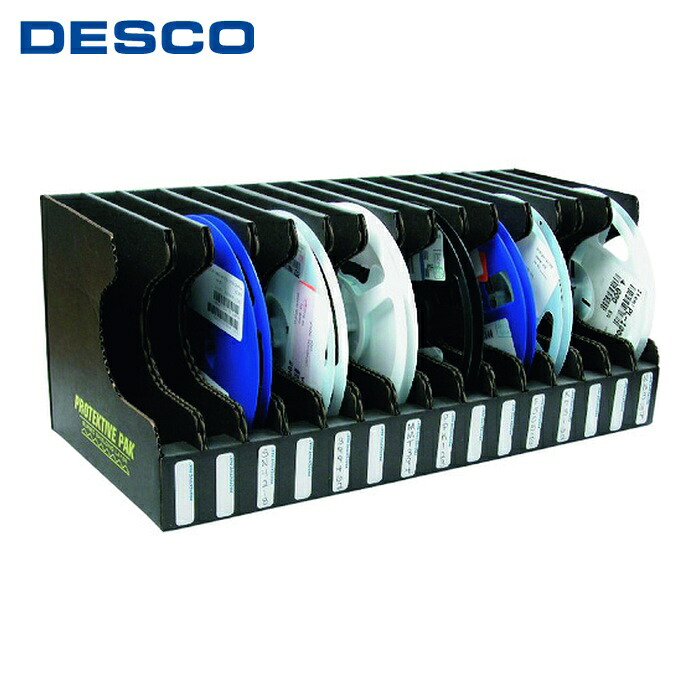 DESCO デスコ 37563 チップリール立て 15リール収納 リール外径178mm (1個)