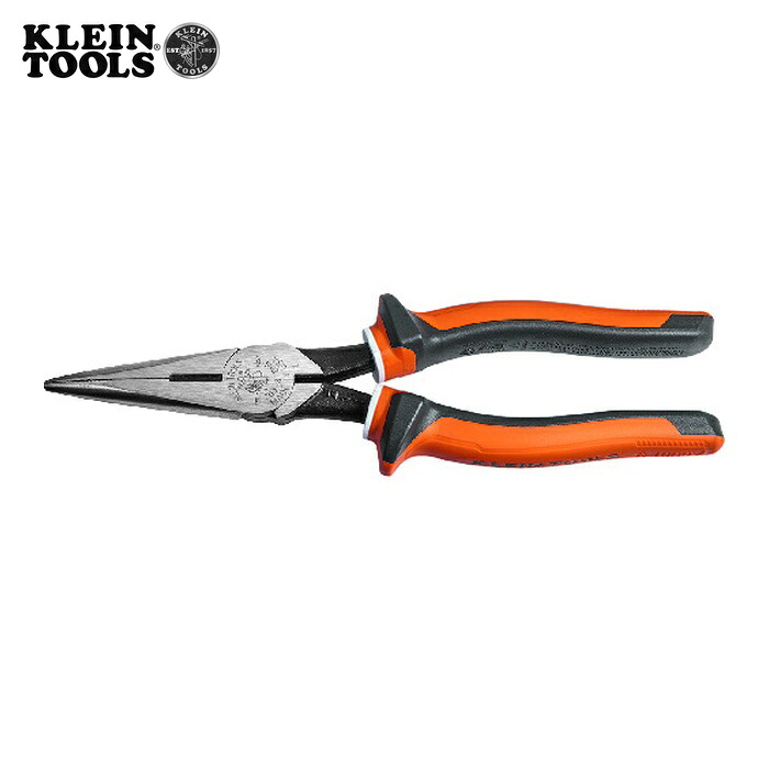 KLEIN TOOLS 203-8-EINS 絶縁ロングノーズプライヤー 220mm (1丁)
