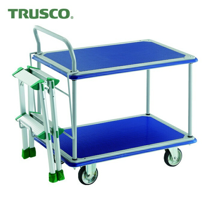 トラスコ TRUSCO プレス製台車 ドンキーカート 2段式片袖タイプ740×480 TAF-2付 (1台) 304N-TAF2
