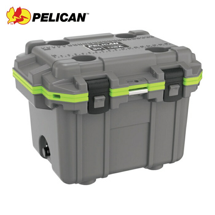 ペリカン PELICAN 30Q-1-DKGRYEGRN 30QT エリートクーラー ダークグレーXグリーン (1台)