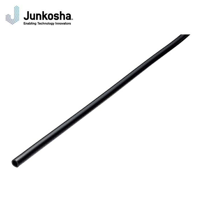 潤工社 25-12-BK-50 耐水軟質ポリウレタンチューブ UF 12X8mm 50m 黒 (1巻)
