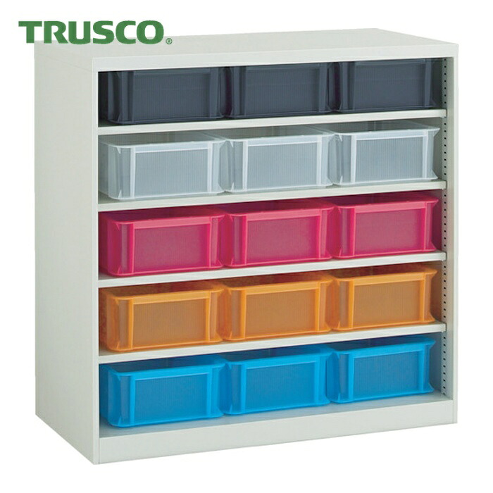 トラスコ TRUSCO コンテナラックケース バンラックケース CF型 TSK-910X各色3個付 (1台) 304CF-SK15SET