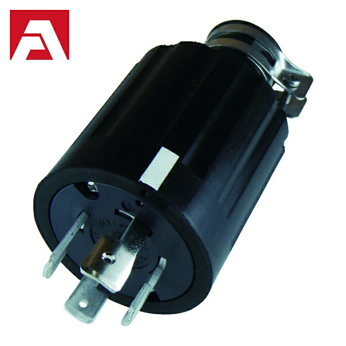 アメリカン電機 4622R 引掛形 ゴムプラグ 接地3P60A250V (1個)|工具ランドこだわり館