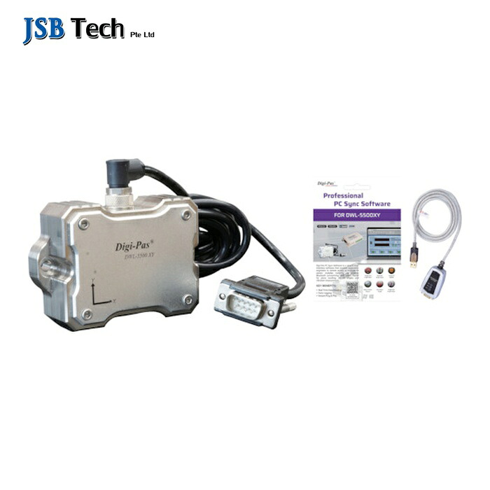 JSBTECH 2-05521-99 Digi-pas DWL5500XY Pro-Version 高性能2軸デジタル傾斜角度検知器 ±0.001° (1個)