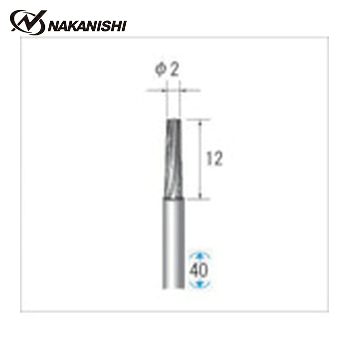 ナカニシ 33403 プラ・切抜きカッター 6本入 テーパー型 φ2×12×軸φ3 (1Pk)|工具ランドこだわり館