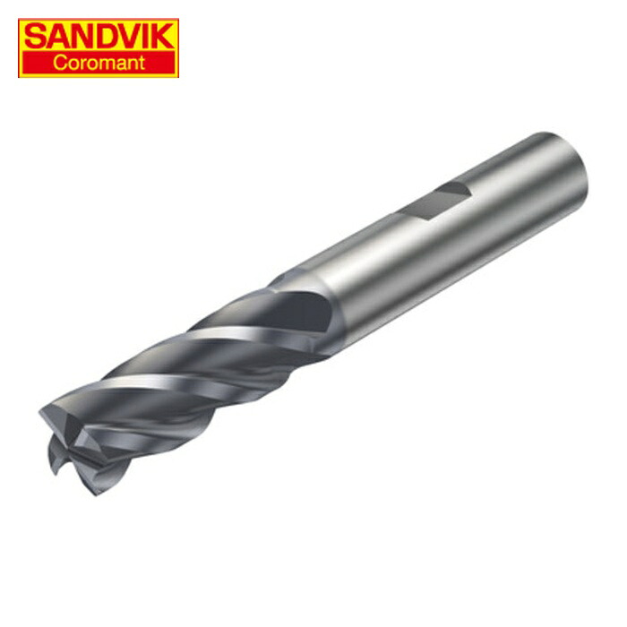 サンドビック SANDVIK 2P342-1000-PB (P2BM) コロミルプルーラ 重切削フライス加工用超硬エンドミル(730) (1個)