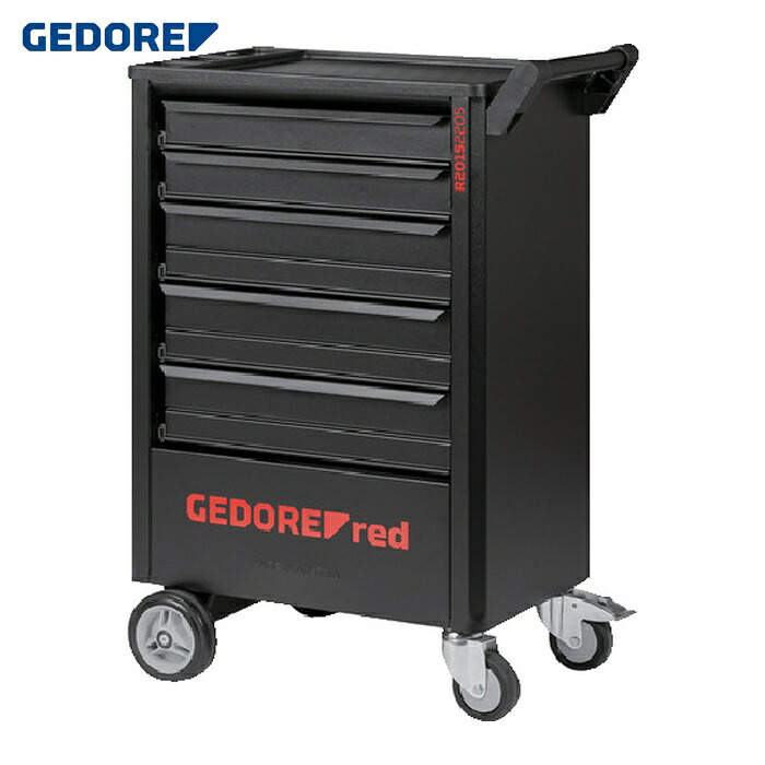 GEDORE ゲドレー 3301675 デュアルオープンツールトロリ 5段+キャビネット ブラック (1台)