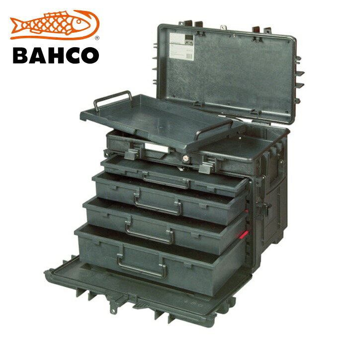 バーコ BAHCO 4750RCWD4 4段式リジットキャスターケース (1個)|工具ランドこだわり館