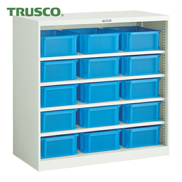 トラスコ TRUSCO コンテナラックケース バンラックケース CF型 TSK-910BX15個付 (1台) 304CF-SK15B