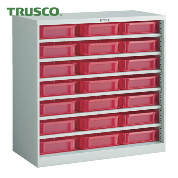 トラスコ TRUSCO コンテナラックケース バンラックケース CF型 TSK-6RX21個付 (1台) 306CF-SK21R