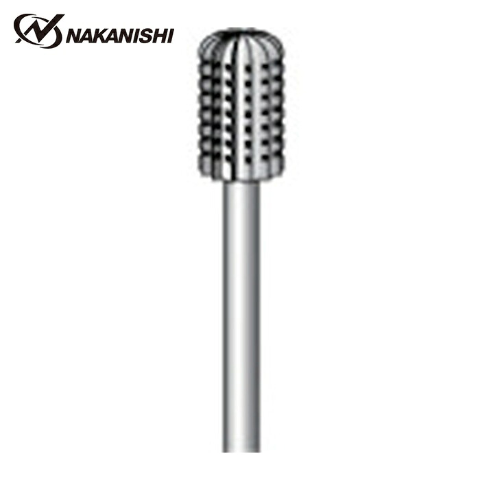 ナカニシ 33376 精密スチールカッター 6本入 円筒先丸型 φ6×10×軸φ2.34 (1Pk)
