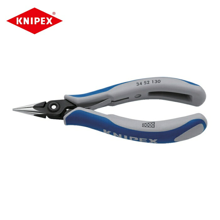KNIPEX クニペックス 3452-130 精密用プライヤー 半丸 130mm (1丁)|工具ランドこだわり館