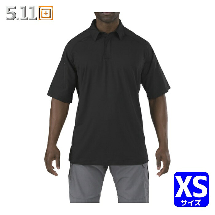 5.11 ファイブイレブン 半袖 ラピッドパフォーマンスポロ ブラック XS (1枚) 41018-019-XS｜工具ランドこだわり館 9,994円