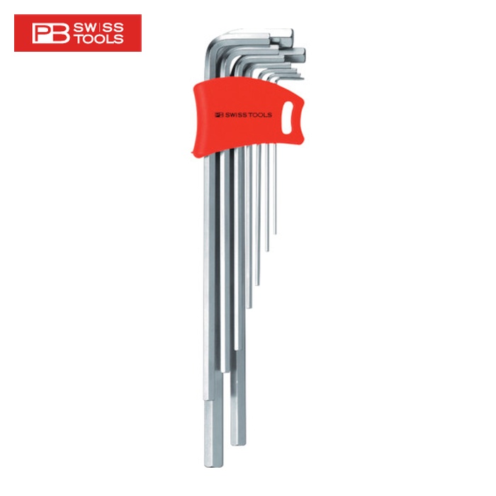 PBスイスツールズ 211DH-10 ホルダー(コンパクトタイプ)付ロング六角棒レンチセット ( (1S)