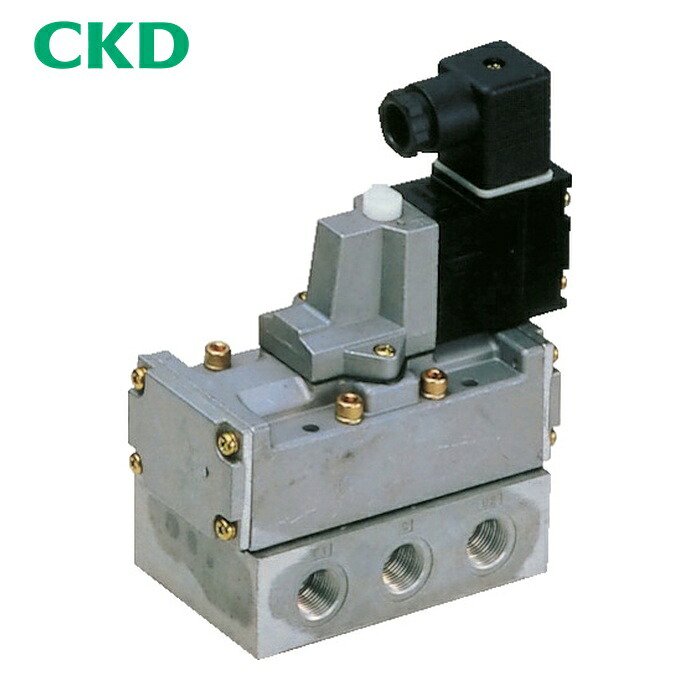 CKD 4F610-15-AC100V 電磁弁 パイロット式5ポート弁セレックスバルブ 4Fシリーズ 18C Rc1/2 AC100V (1台)