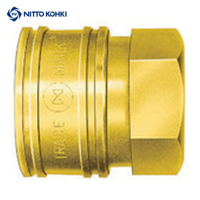 日東工器 8TSF BRASS NBR       TSPカプラ 真ちゅう製 ニトリルゴムSG(NBR)(おねじ滑りだし用ソケット) 競争相手側R1(00608) (1個) 花・ガーデン・DIY-DIY・工具