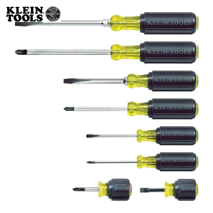 KLEIN TOOLS 85078 クッショングリップドライバーセット 8 本組み (1S)｜工具ランドこだわり館