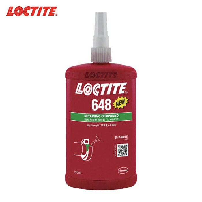 鍵を掛けるきつい LOCTITE はめ合い用貼り付ける剤 目覚ましい甚だしい 648 250ml (1本) 648-250