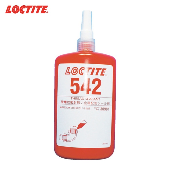 鍵を掛けるきつい LOCTITE 配管工業消印剤 小面憎さ性 油圧配管工業用 542 250ml (1本) 542-250