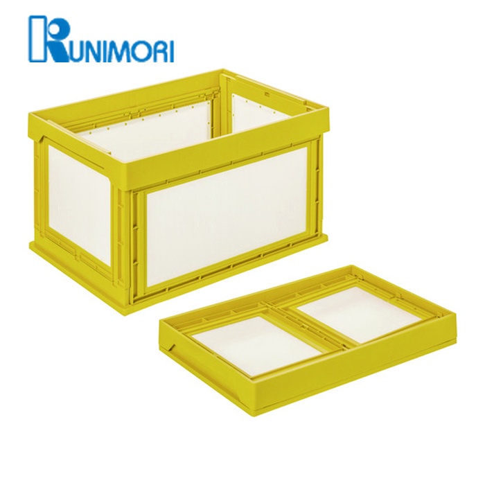 クニモリ KUNIMORI プラダン折畳みコンテナ パタコン NM-85 イエロー (1個) 50101-NM85-YE｜工具ランドこだわり館