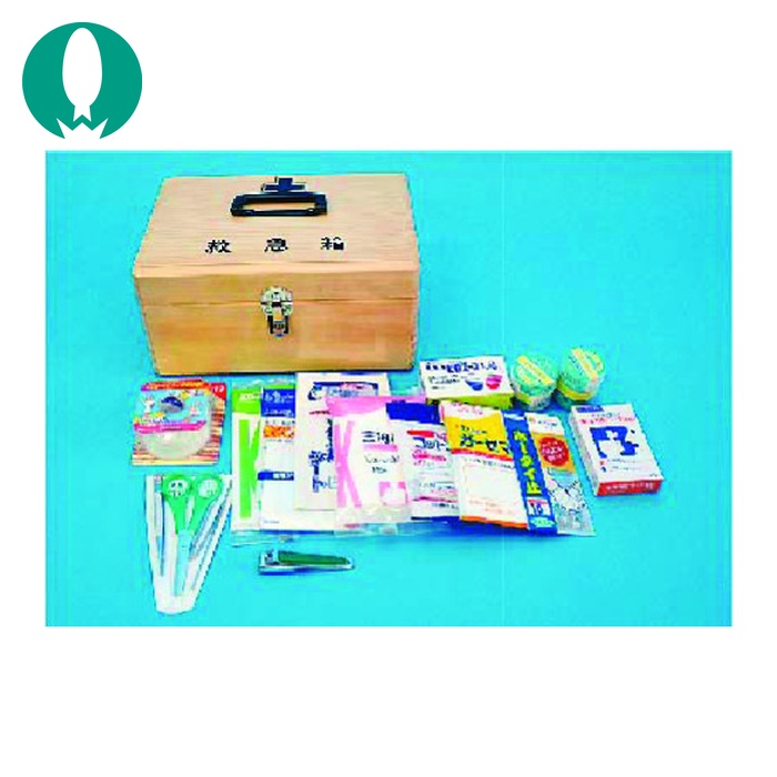 つくし 救急箱(はさみ、包帯、綿棒他のセット:医薬品無し (1個) 8201-A