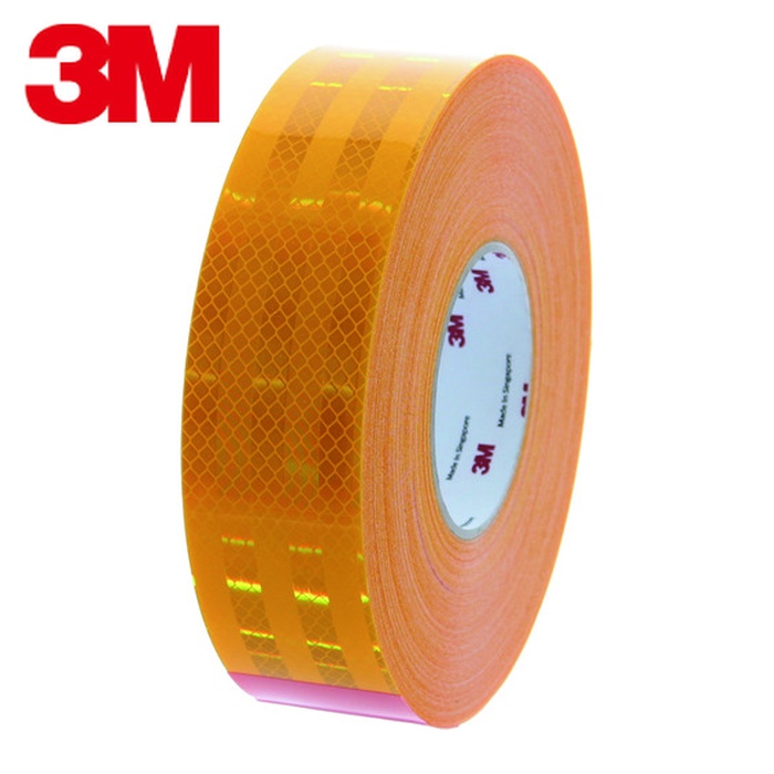 3M スリーエム DGコンスピキュイティ反射シート 53.5mmX50m 黄色 (1巻) 983-71 53.5