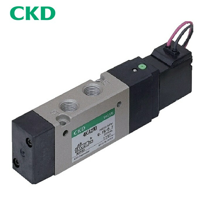 CKD 4KA310-08-DC24V 電磁弁 パイロット式5ポート弁セレックスバルブ 4Kシリーズ 5.6C Rc1/4 DC24V (1台)|工具ランドこだわり館